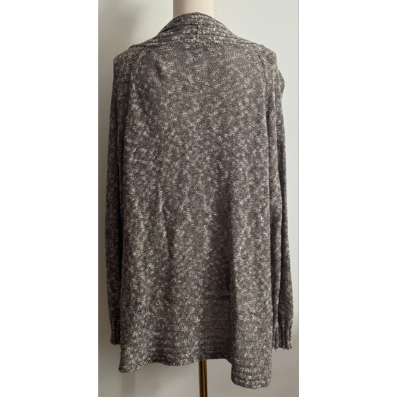 Women's AB Studio Brown White Marled Cardigan XL - Picture 2 of 4
